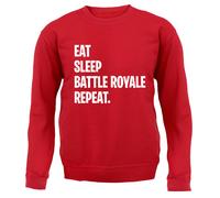 Eat Sleep Battle Royale Ripetere - Bambini Felpa/Maglione - Gamer Gioco PC