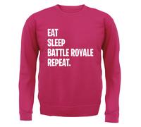Eat Sleep Battle Royale Ripetere - Bambini Felpa/Maglione - Gamer Gioco PC