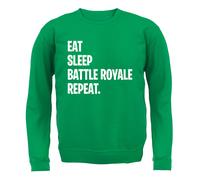Eat Sleep Battle Royale Ripetere - Bambini Felpa/Maglione - Gamer Gioco PC