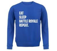 Eat Sleep Battle Royale Ripetere - Bambini Felpa/Maglione - Gamer Gioco PC