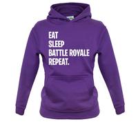 Eat Sleep Battle Royale Ripetere - Bambini Felpa/Maglione - Gamer Gioco PC