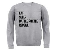 Eat Sleep Battle Royale Ripetere - Bambini Felpa/Maglione - Gamer Gioco PC