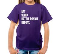 Eat Sleep Battle Royale Ripetere - T-Shirt - Gamer Gioco PC