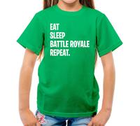 Eat Sleep Battle Royale Ripetere - T-Shirt - Gamer Gioco PC