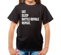 Eat Sleep Battle Royale Ripetere - T-Shirt - Gamer Gioco PC