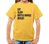 Eat Sleep Battle Royale Ripetere - T-Shirt - Gamer Gioco PC