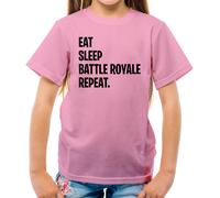 Eat Sleep Battle Royale Ripetere - T-Shirt - Gamer Gioco PC
