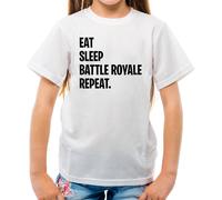 Eat Sleep Battle Royale Ripetere - T-Shirt - Gamer Gioco PC
