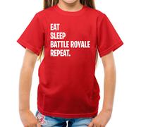 Eat Sleep Battle Royale Ripetere - T-Shirt - Gamer Gioco PC