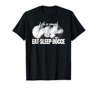 Eat Sleep Bocce - Set di Palline con Jack Bocci Game Bocces Maglietta