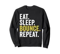 Eat Sleep Bounce Repeat Divertente Trampolino Ginnastica Felpa