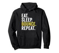 Eat Sleep Bounce Repeat Divertente Trampolino Ginnastica Felpa con Cappuccio