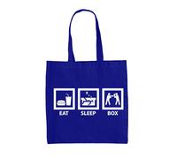 Eat Sleep Boxe - Borsa Tote IN Tela - Scatola Love Anello Divertente Fight