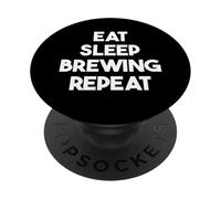 Eat Sleep Brewing Repeat - Birraio divertente PopSockets PopGrip Adesivo