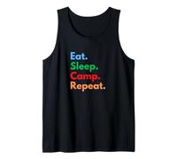 Eat Sleep Camp Repeat per campeggiatori e Amanti del Campeggio Canotta