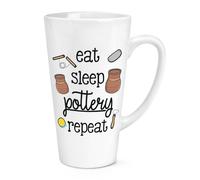 Eat Sleep Ceramica Repeat 483ml Grande Latte Tazza Divertente Potter Mamma Day