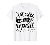 Eat Sleep Cheer Repeat | Cheerleader Maglietta
