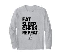 Eat Sleep Chess Repeat Divertente per Gli Amanti del Gioco da Tavolo Maglia a Manica