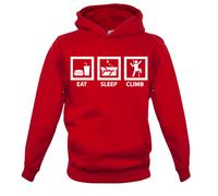 Eat Sleep Climb (Scalata) - Bambini Felpa con Cappuccio Mountain Hike Equipment