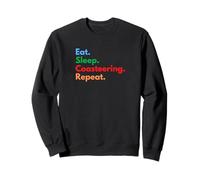 Eat Sleep Coasteering Repeat per Gli Amanti della Costa e delle scogliere Felpa
