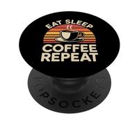 Eat Sleep Coffee Repeat PopSockets PopGrip Adesivo