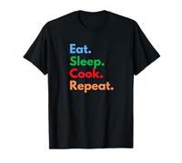 Eat Sleep Cook Repeat per Chef, Studenti di Cucina e Amanti Maglietta