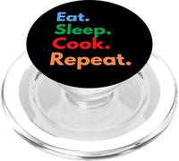 Eat Sleep Cook Repeat per chef, studenti di cucina e amanti PopSockets PopGrip per MagSafe
