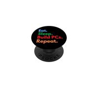 Eat Sleep Costruisci PC Ripeti per i costruttori di computer desktop PopSockets PopGrip Adesivo