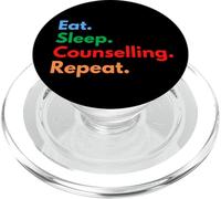 Eat Sleep Counselling Repeat per consulenti e terapisti PopSockets PopGrip per MagSafe