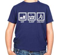 Eat Sleep Cricket - T-Shirt - Coppa Del Mondo Ashes Player Bat Love Sfera
