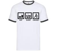Eat Sleep Cricket - Uomo Suoneria - Coppa Del Mondo Ashes Player Bat Love Sfera