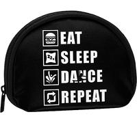 Eat Sleep Dance Repeat Women And Girls Cute Fashion Coin Purse Wallet Bag Change Pouch Key Holder