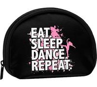 Eat Sleep Dance Repeat Women And Girls Cute Fashion Coin Purse Wallet Bag Change Pouch Key Holder