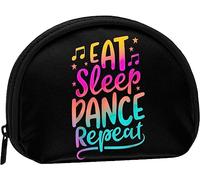 Eat Sleep Dance Repeat Women And Girls Cute Fashion Coin Purse Wallet Bag Change Pouch Key Holder
