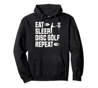Eat Sleep Disc Golf Repeat Disc Golf Design Felpa con Cappuccio