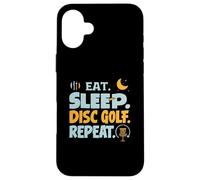 Eat Sleep Disc Golf Repeat Funny Player Hobby Life Custodia per iPhone 16 Plus