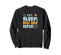 Eat Sleep Disc Golf Repeat Funny Player Hobby Life Felpa