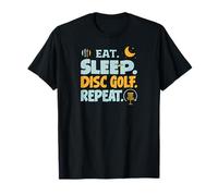 Eat Sleep Disc Golf Repeat Funny Player Hobby Life Maglietta