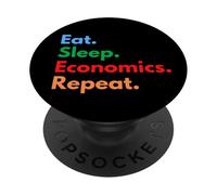 Eat Sleep Economics Repeat per economisti e studenti Econ PopSockets PopGrip Adesivo