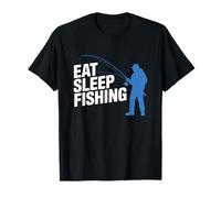 Eat Sleep Fish Repeat - Divertente pescatore esperto di pesca alla spigola Maglietta