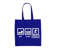 Eat Sleep Football Americano - Borsa Tote IN Tela - Super Bowl Sport Gioco