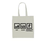 Eat Sleep Football Americano - Borsa Tote IN Tela - Super Bowl Sport Gioco