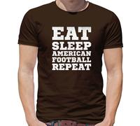 Eat Sleep Football Americano Ripetere - T-Shirt - Sport Love Player Fan Team