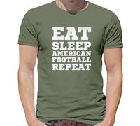Eat Sleep Football Americano Ripetere - T-Shirt - Sport Love Player Fan Team