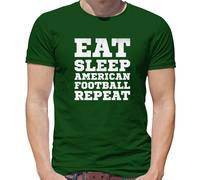 Eat Sleep Football Americano Ripetere - T-Shirt - Sport Love Player Fan Team