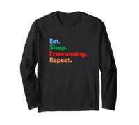Eat Sleep Freerunning Repeat - Freerunners & Parkour Lovers Maglia a Manica