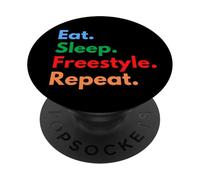 Eat Sleep Freestyle Repeat per ballerini e amanti del freestyle PopSockets PopGrip Adesivo