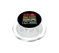 Eat Sleep Game Repeat Funny Video Game Lovers Quote Gamers PopSockets PopGrip per MagSafe