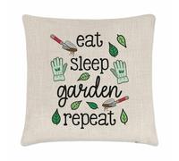 Eat Sleep Giardino Repeat Copricuscino Cuscino Giardiniere Pianta Amante Grasse