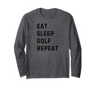 Eat Sleep Golf Repeat: Funny Design for Avid Golfers Maglia a Manica